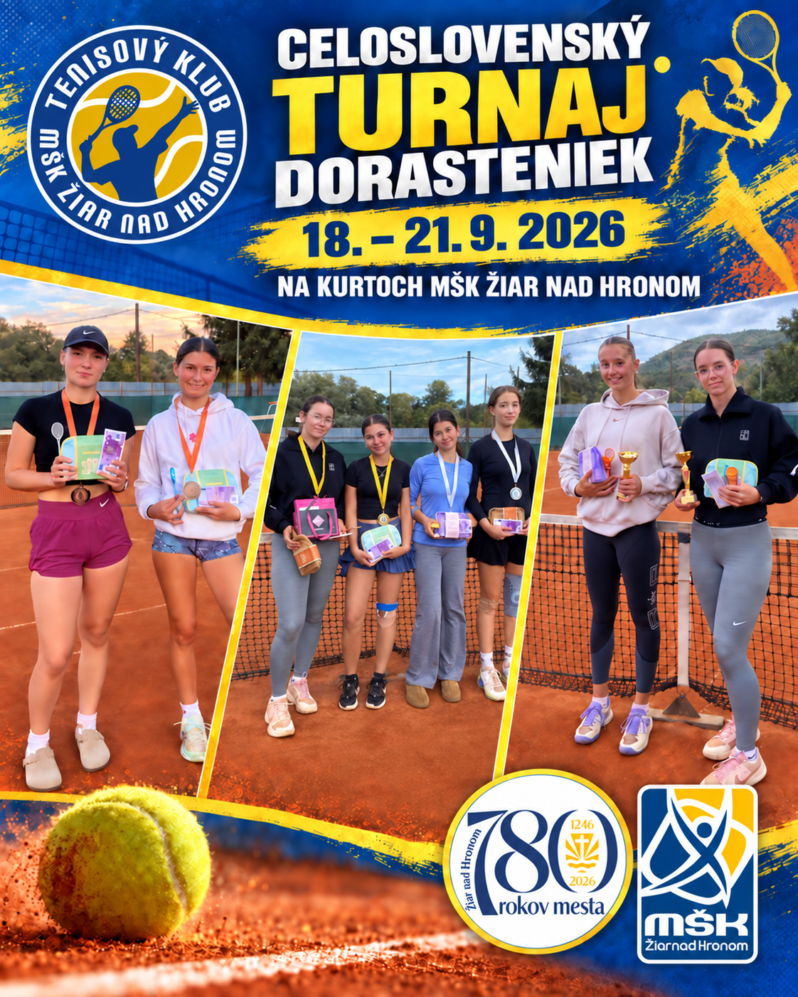 Celoslovenský tenisový turnaj dorasteniek v Žiari nad Hronom